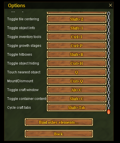 Replica keybindings