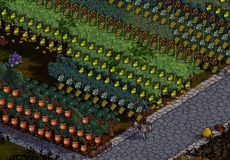 Display trees and bushes content icons